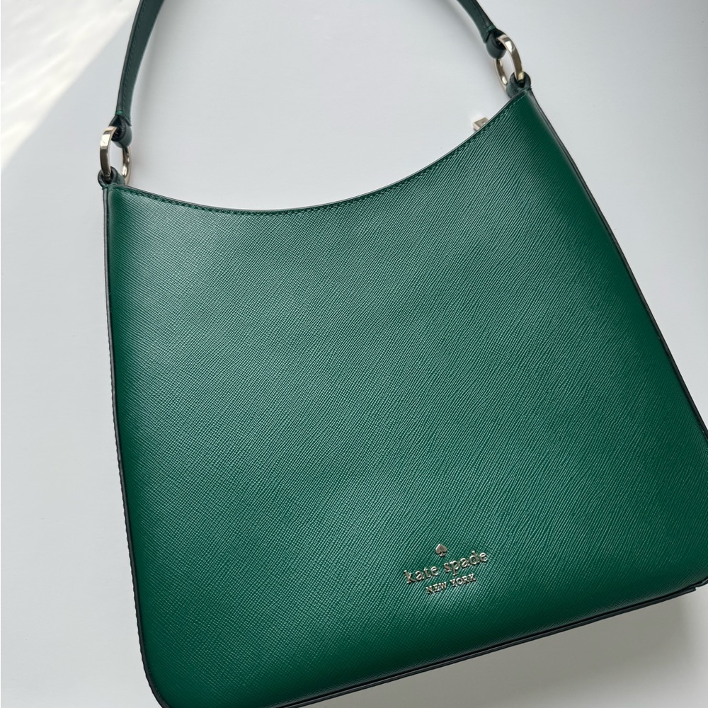 Like New Kate Spade Perry Emerald Green Leather Shoulder Bag